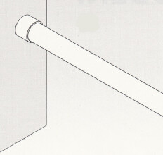 Wandflansch | mit unsichtbarer Befestigung | Ø 42,4 mm | Edelstahl V2A geschliffen