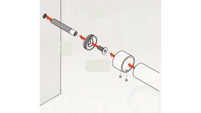 Wandflansch | mit unsichtbarer Befestigung | Ø 42,4 mm | Edelstahl V2A geschliffen