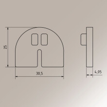 Gummieinlage für Glashalter OR8002 8,76 mm (VSG)