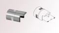 Unsichtbares Verbindungsstück | für rundes Glasleistenrohr | Ø 48,3 x 1,5 mm | Edelstahl V4A | geschliffen