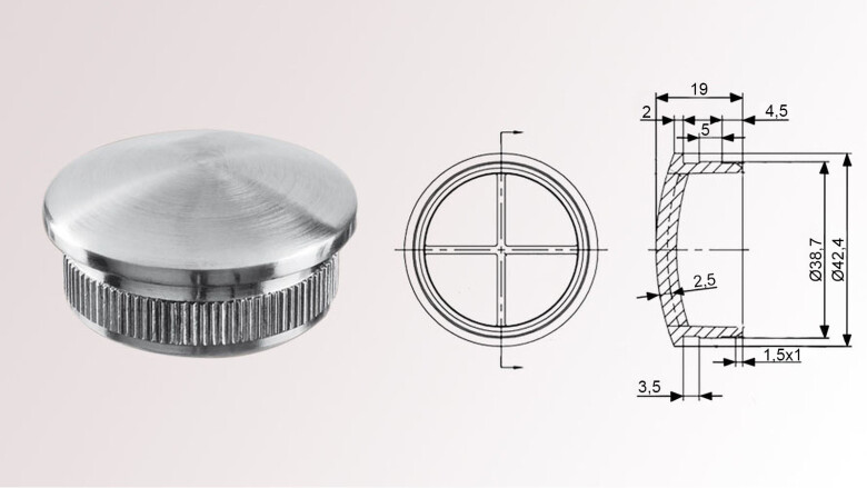 Krückenkappen für Rohrdurchmesser 18,5 mm - Frühwald Heilbehelfe